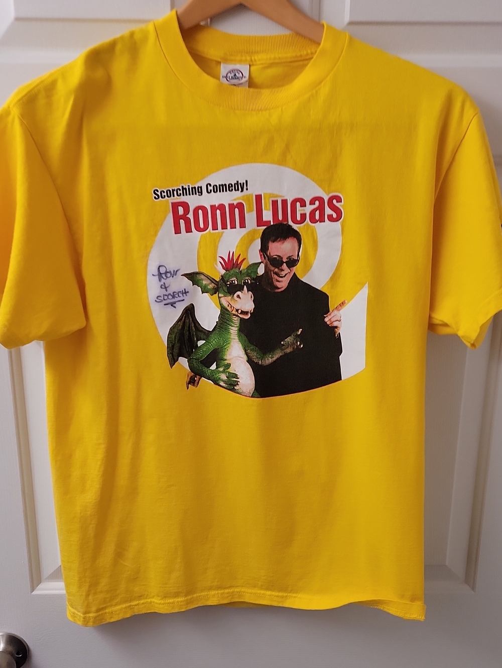 Delta Bright Yellow Graphic Tee Ronn Lucas signed Print